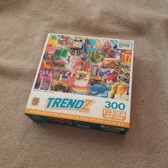 Fancy Cakes - MasterPieces TRENDZ Puzzle, 300 EZ Grip Large Pcs - BONUS POSTER - Picture 1 of 3